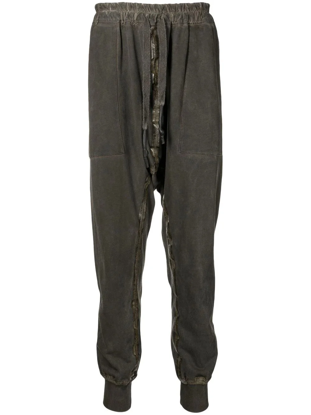 zip-embellished tapered trousers - 1