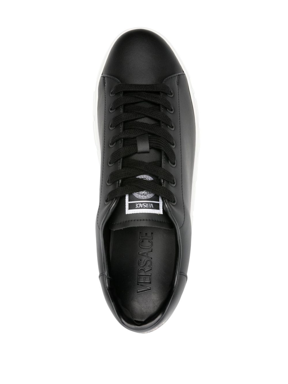 Greca faux-leather sneakers - 4