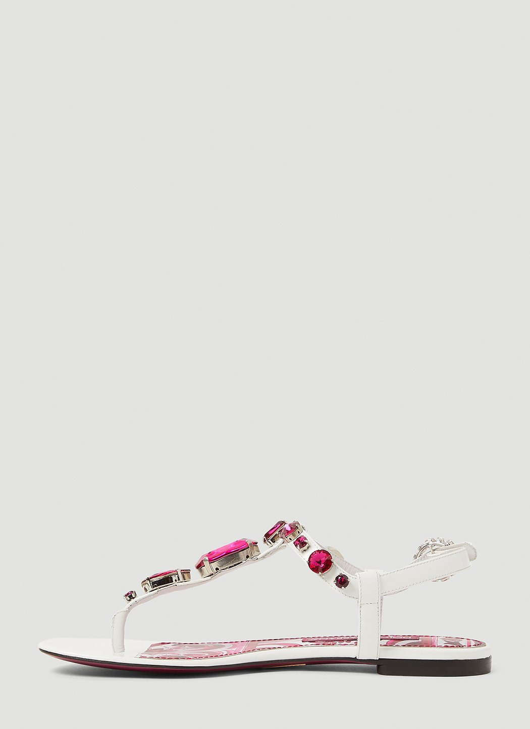 Dolce & Gabbana Women Crystal Embellished Majolica Sandals - 3