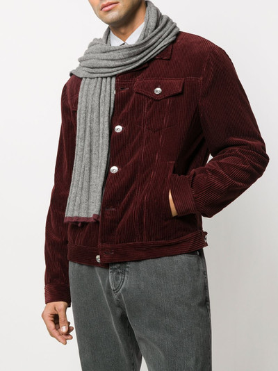 Brunello Cucinelli ribbed-knit scarf outlook