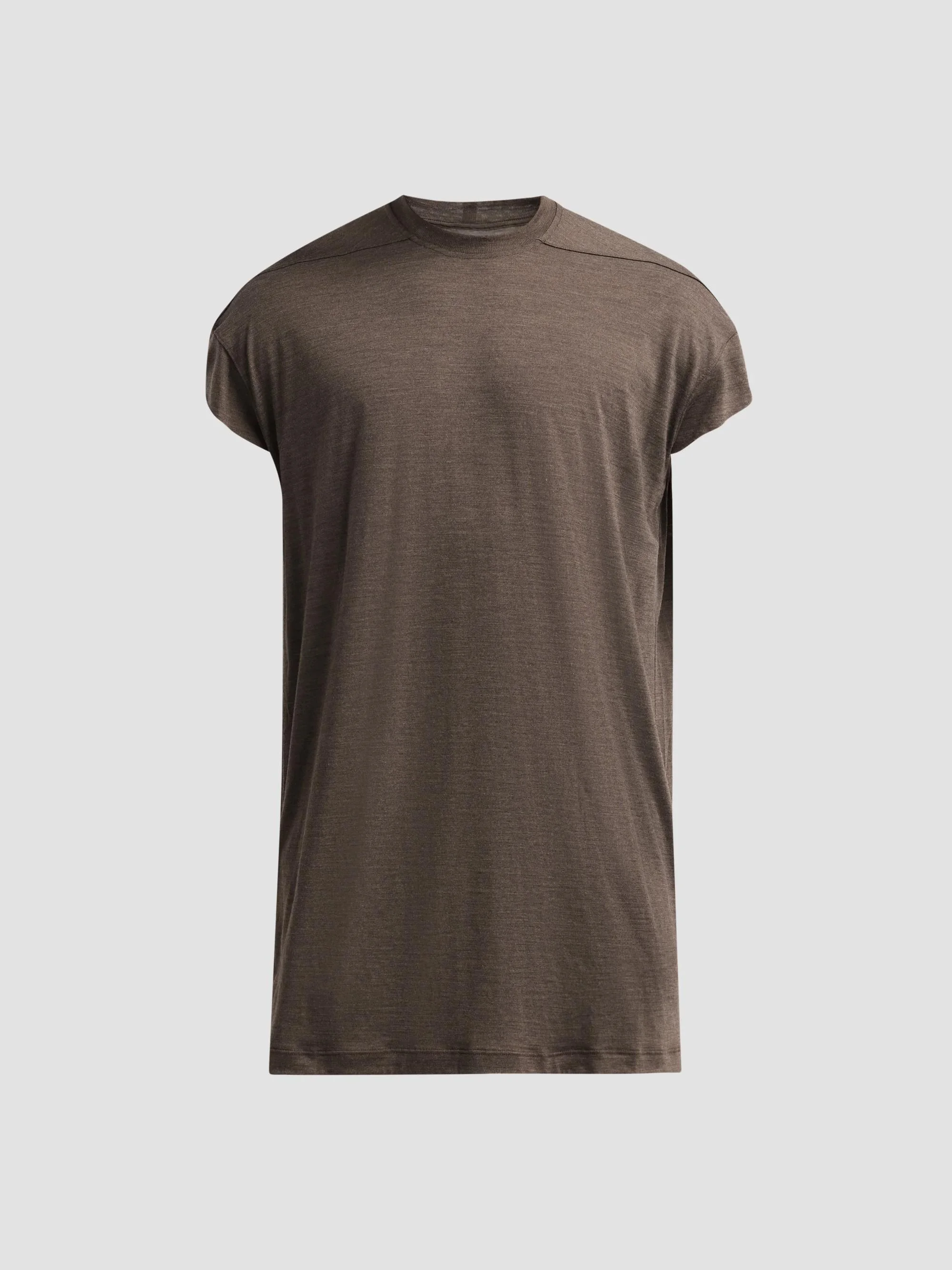 Men's Jumbo Wool-Silk Crewneck T-Shirt - Dark Dust - 1