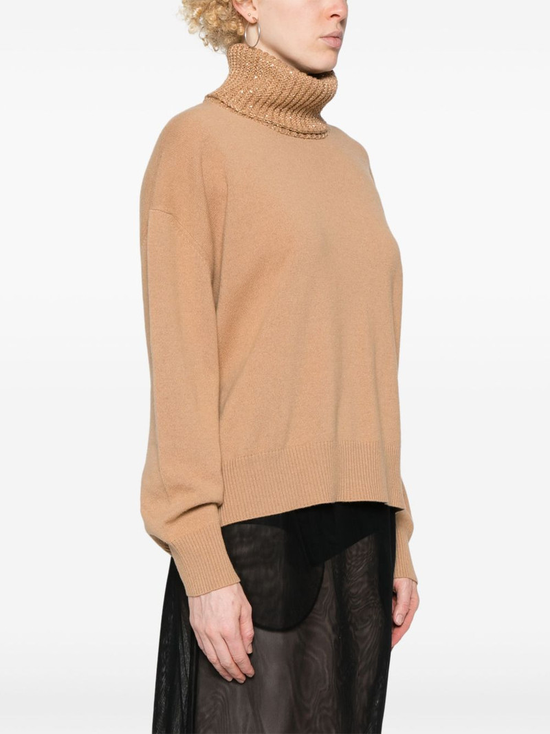 sequin-embellished knitted jumper 3
