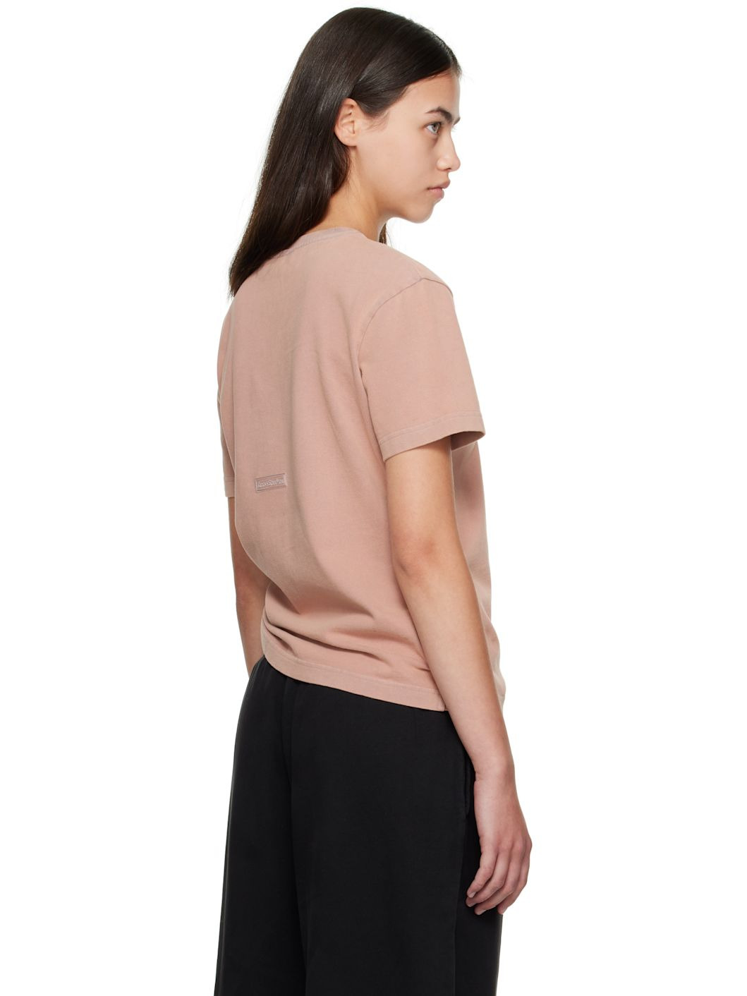 Pink Cotton Crewneck T-shirt - 3