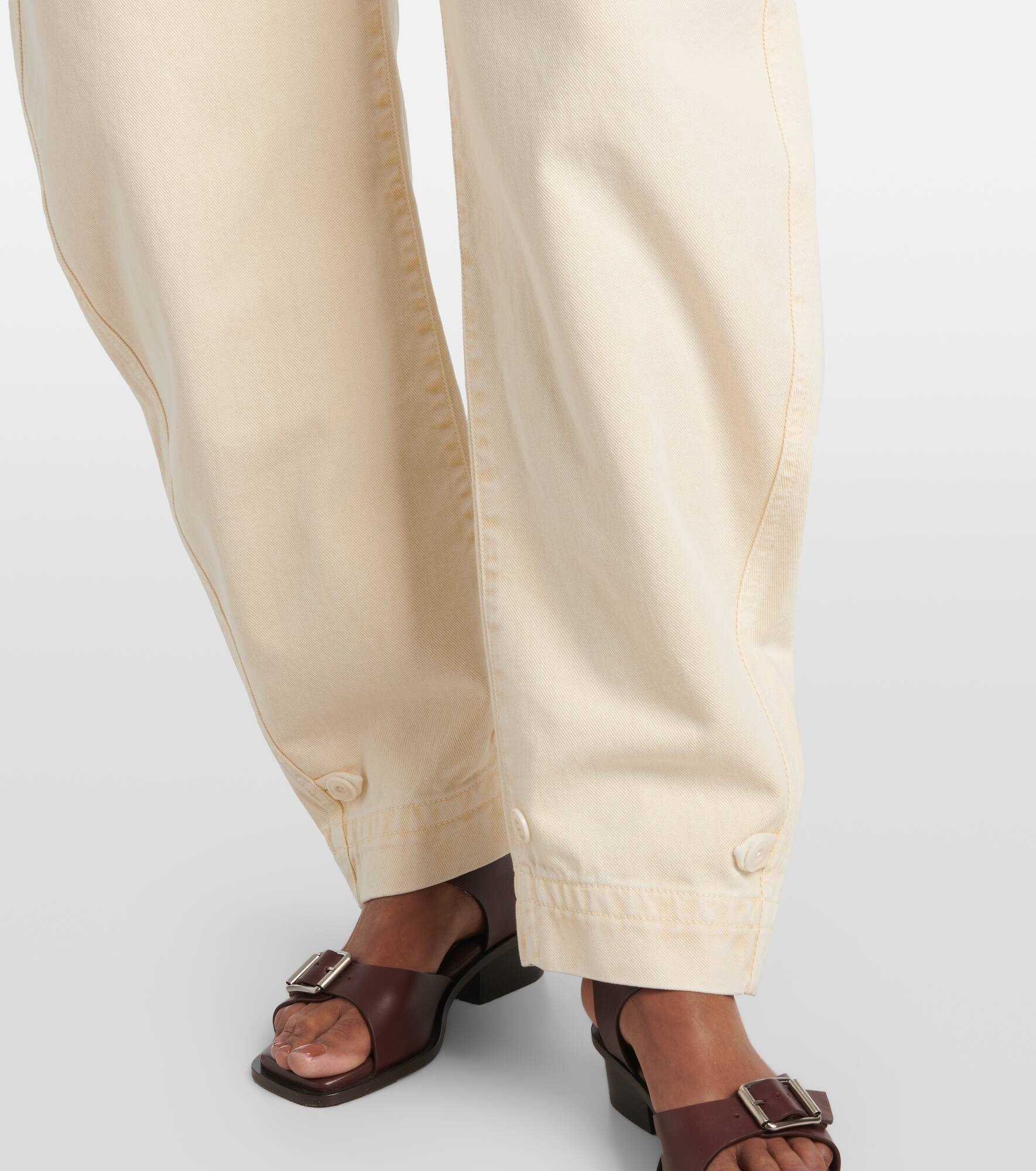 Belted barrel-leg jeans - 5