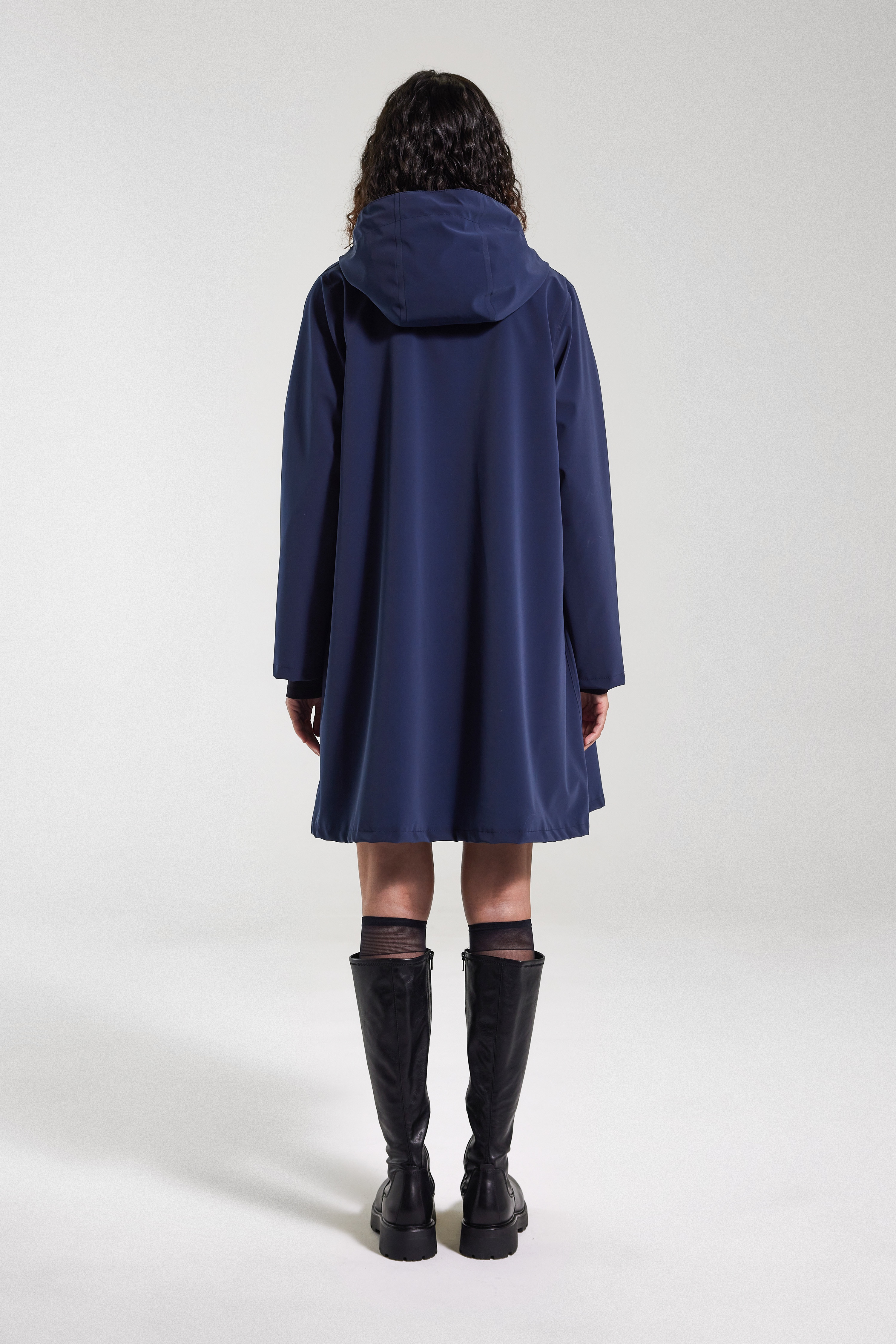Mosebacke Lightweight Matte Zip Raincoat Navy - 5