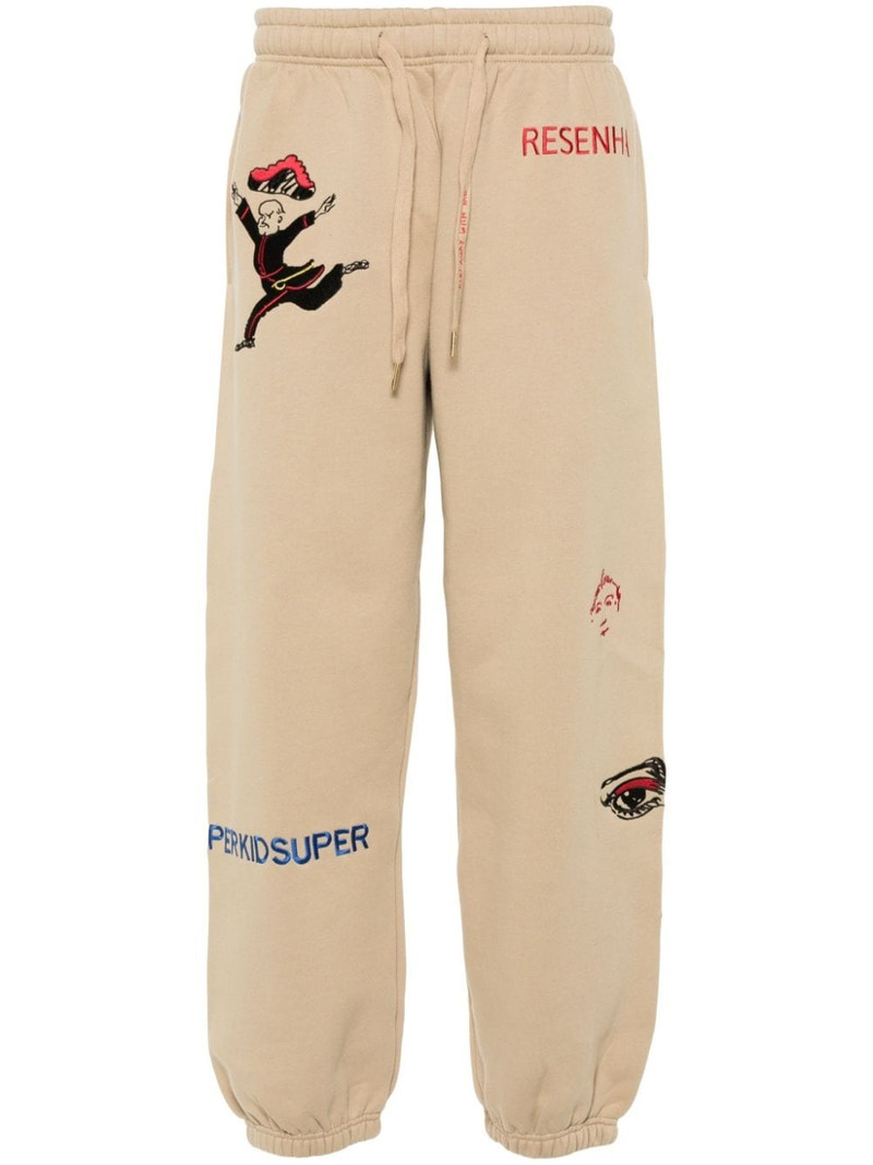 logo-embroidered track pants 1