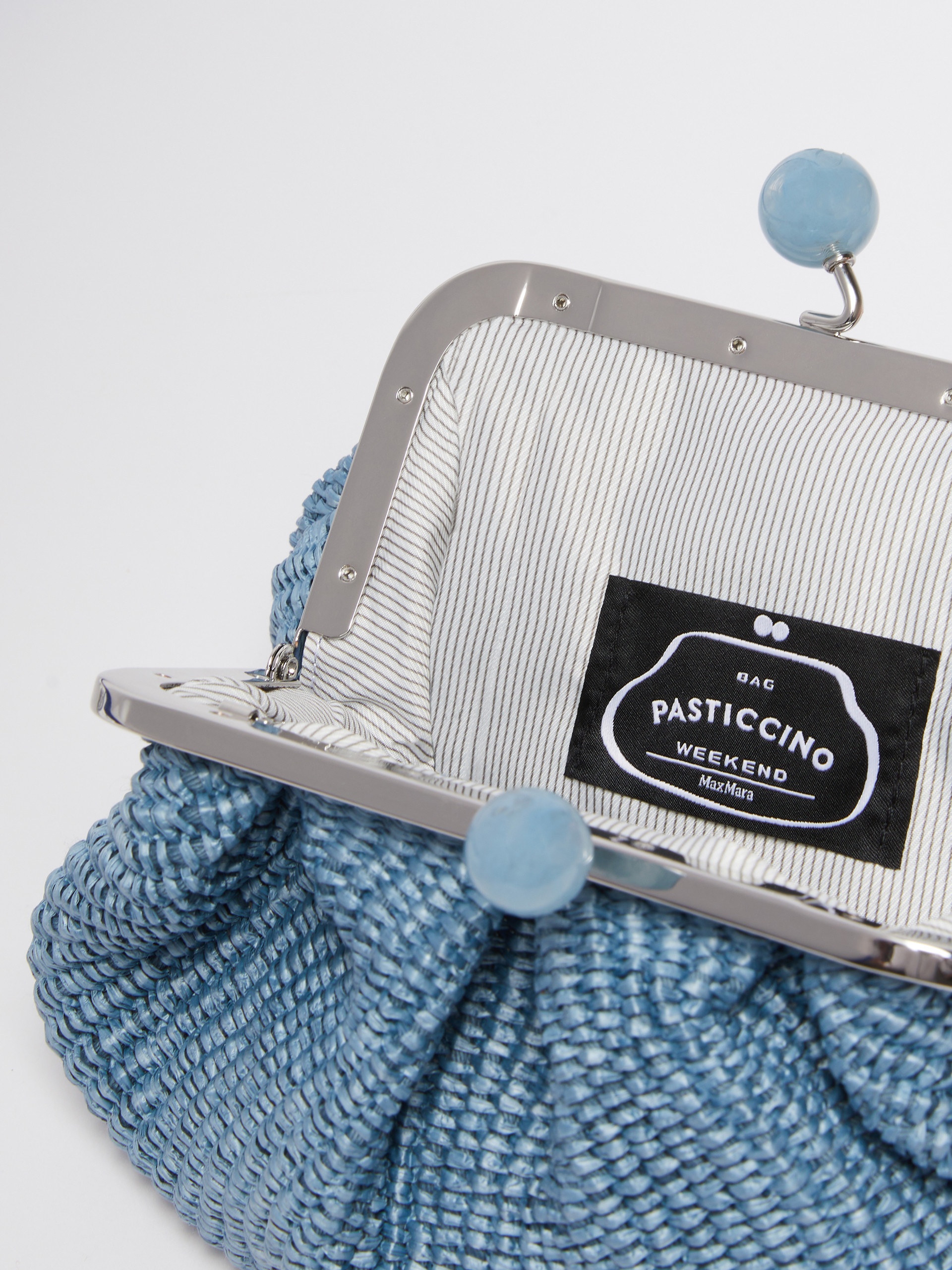 PALMAS Small raffia-effect Pasticcino Bag - 6