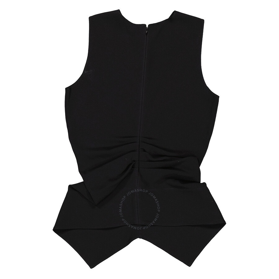 Proenza Schouler Ladies Black Textured Crepe Sleeveless Top, Brand Size 0 - 2