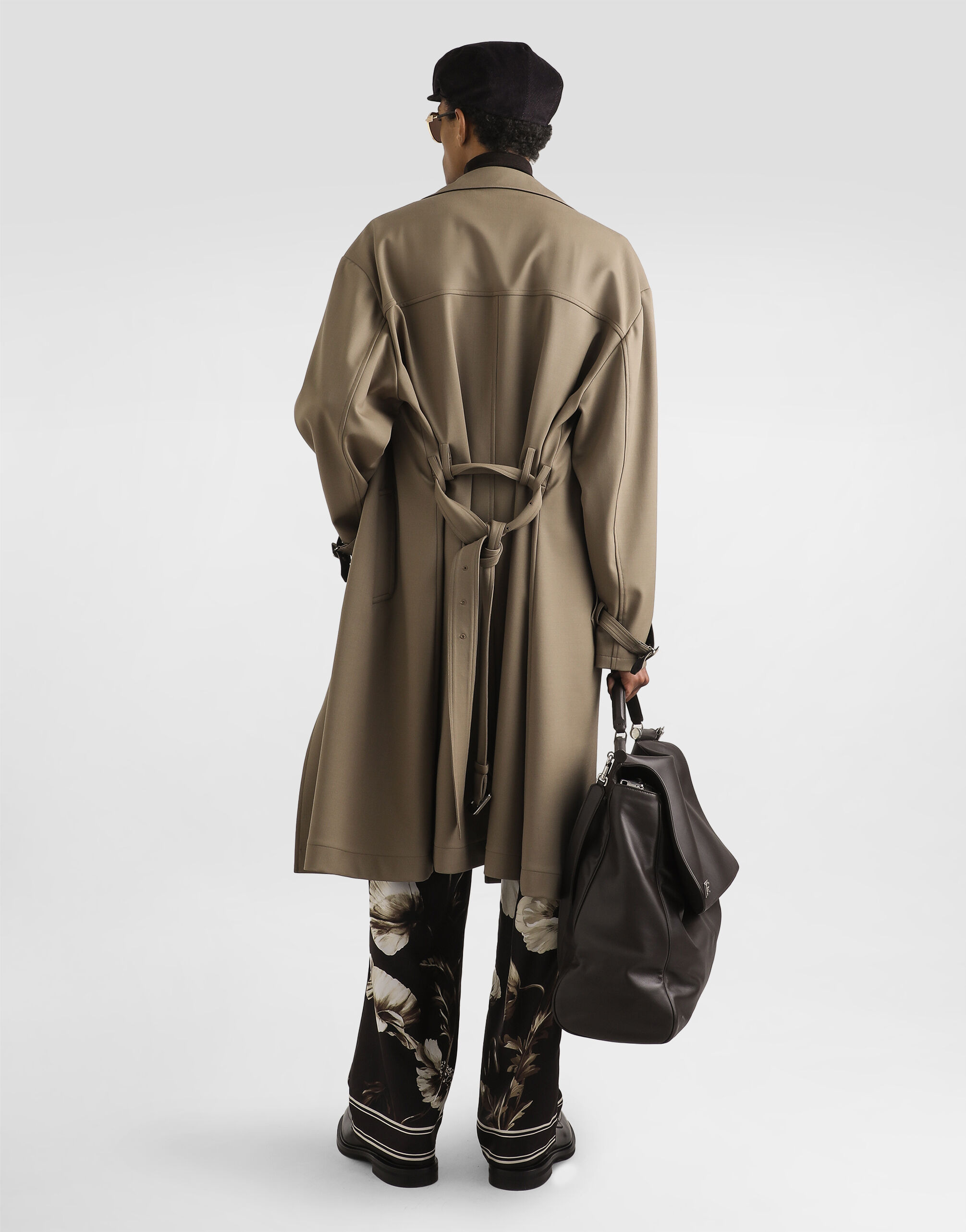 Poppy-print silk twill trousers - 5