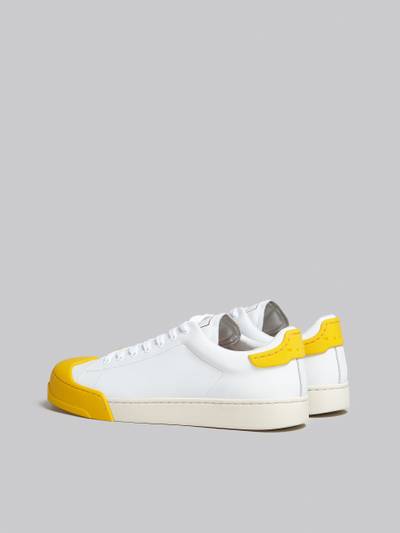 Marni DADA BUMPER SNEAKER IN WHITE AND YELLOW LEATHER outlook
