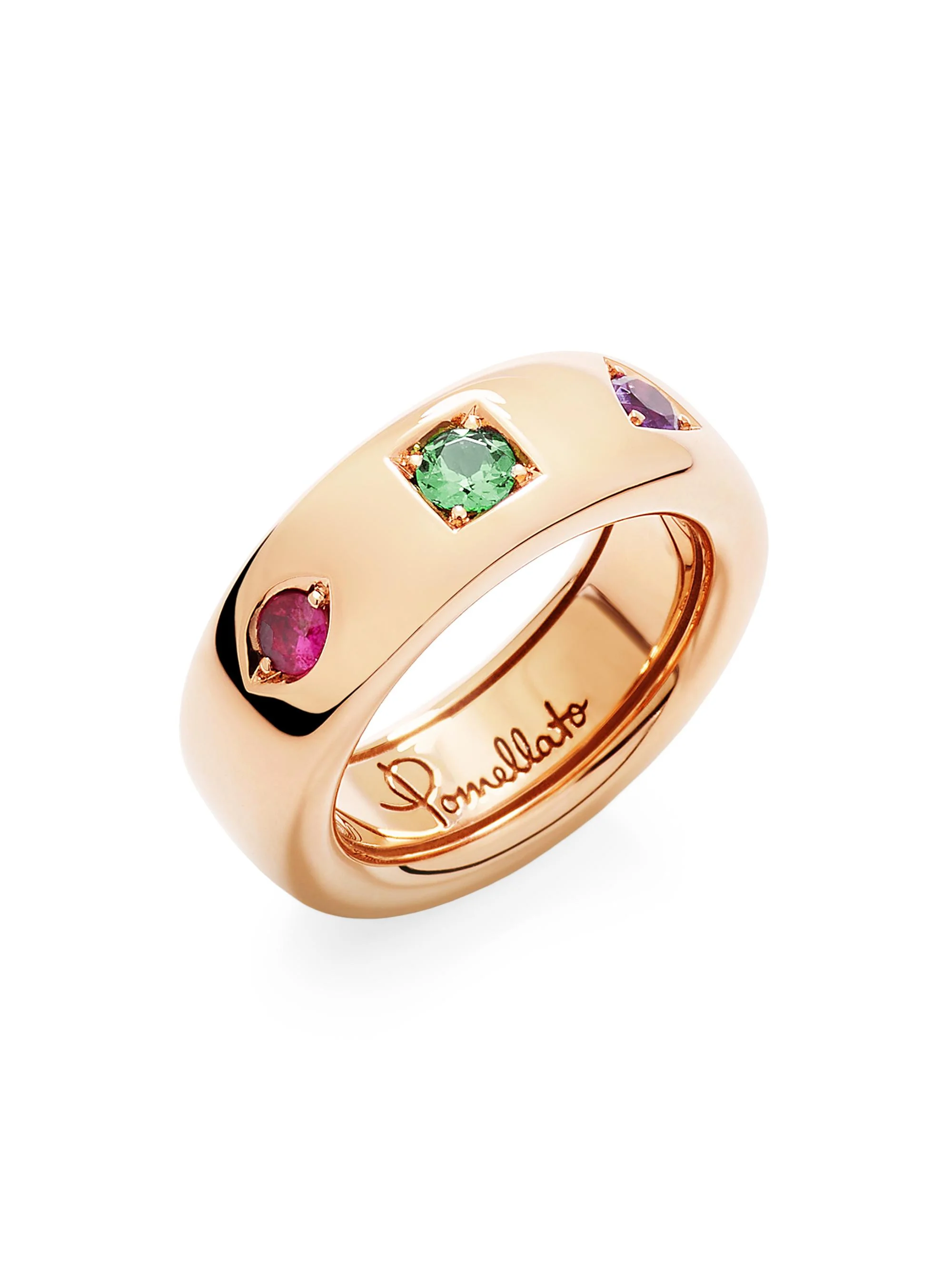 Women's Iconica 18K Rose Gold & Multi-Stone Wide Ring - Rose Gold - 1