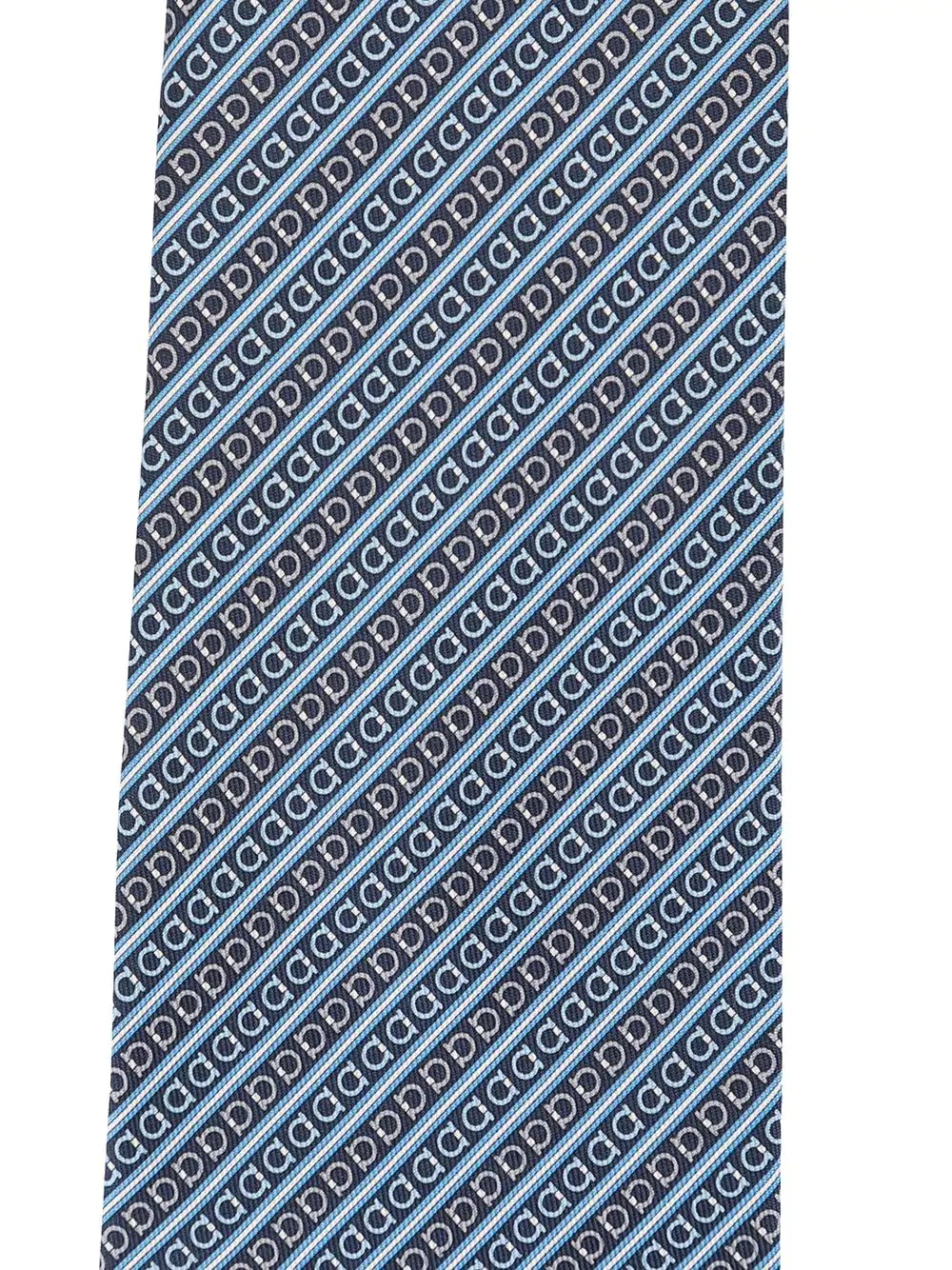 stripe Gancini print tie - 2