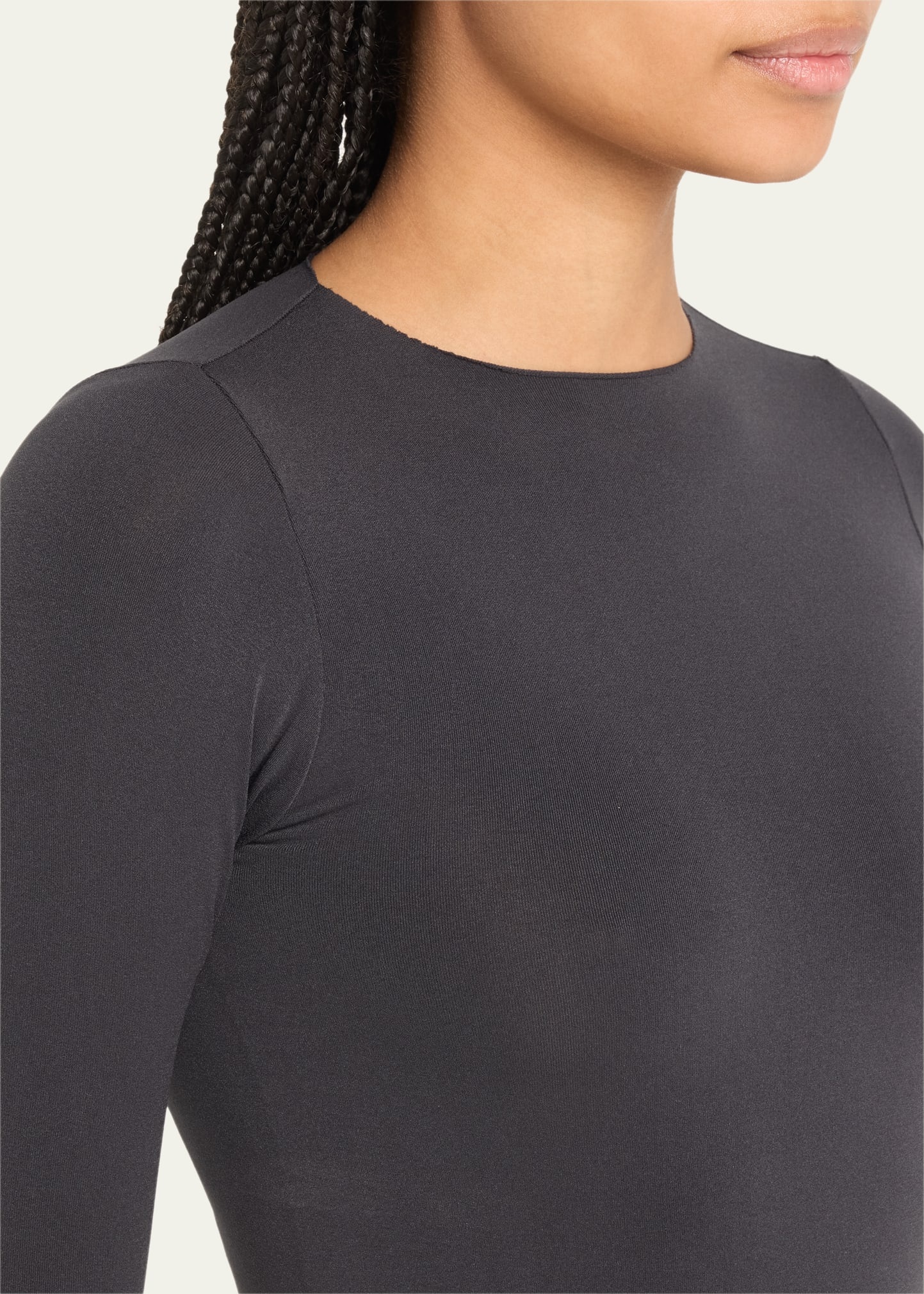 Essential Smoothing Long-Sleeve Thong Bodysuit - 4