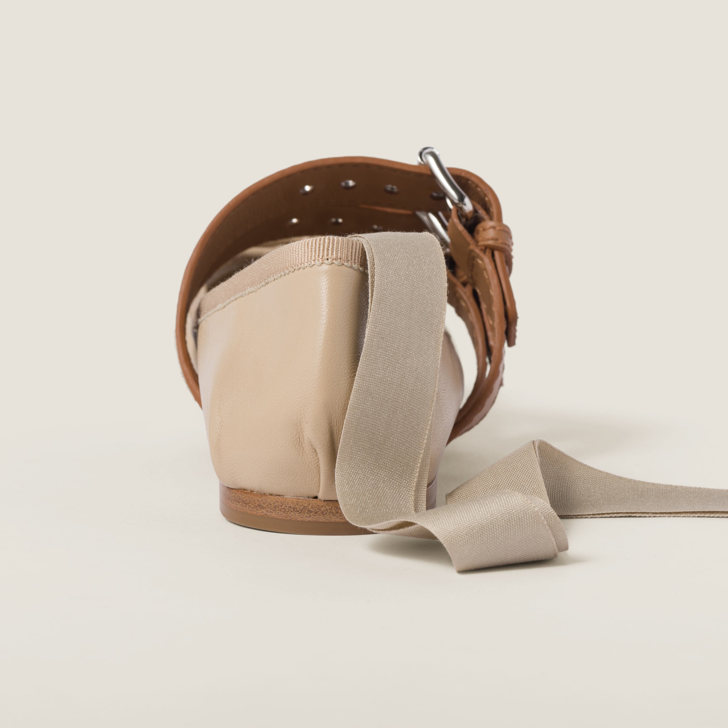 Miu Miu Nappa and calf leather ballerinas | REVERSIBLE