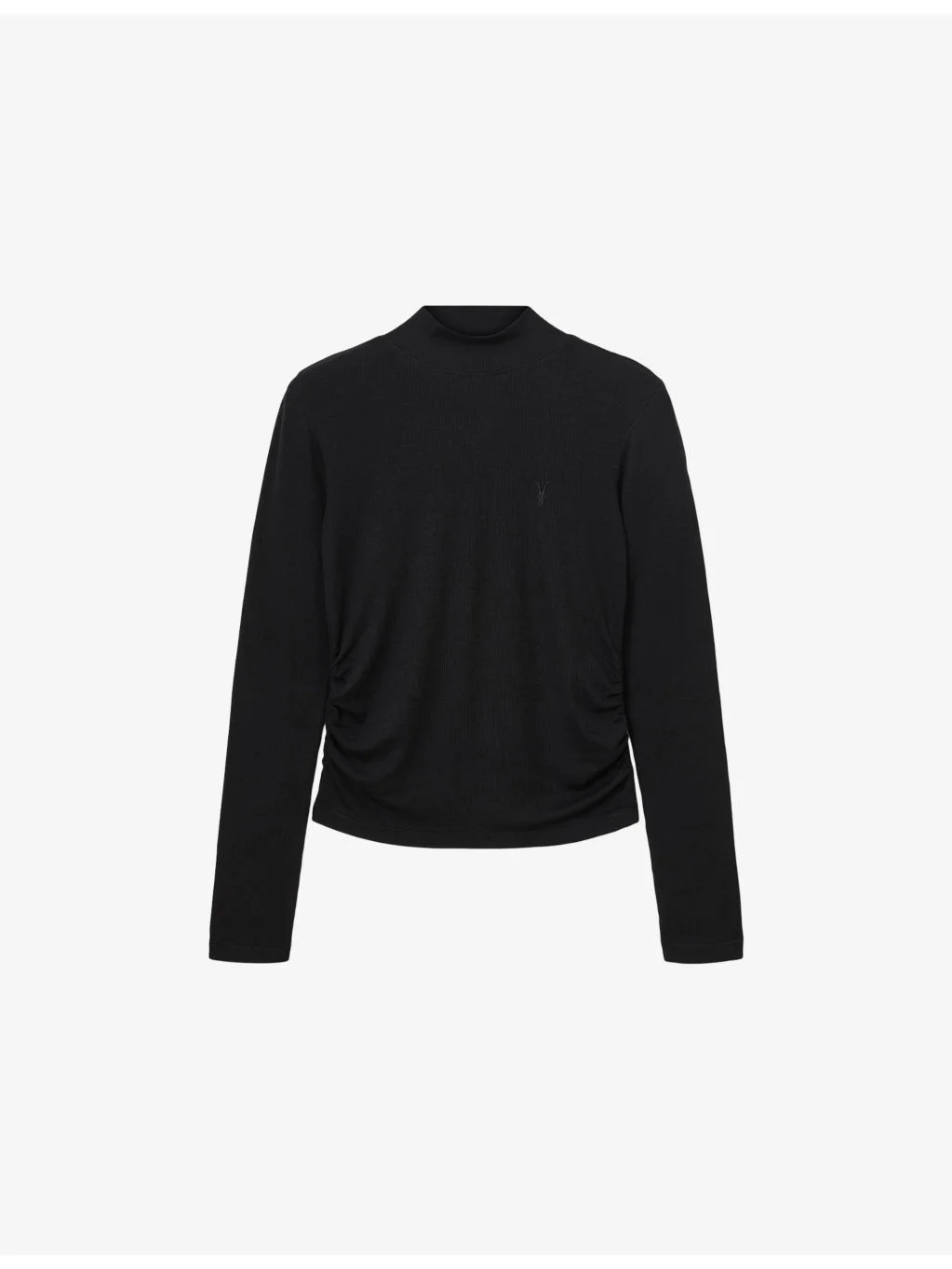 Rina roll-neck long-sleeve stretch-woven top - 1