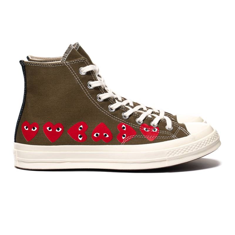 X CONVERSE CHUCK 70 MULTI HEART HIGH FIR GREEN - 1