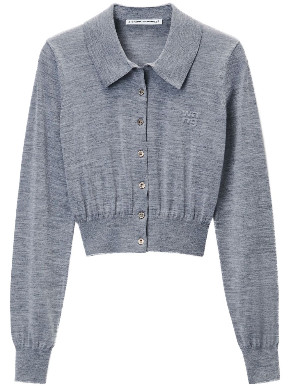 logo-embossed cardigan - 1
