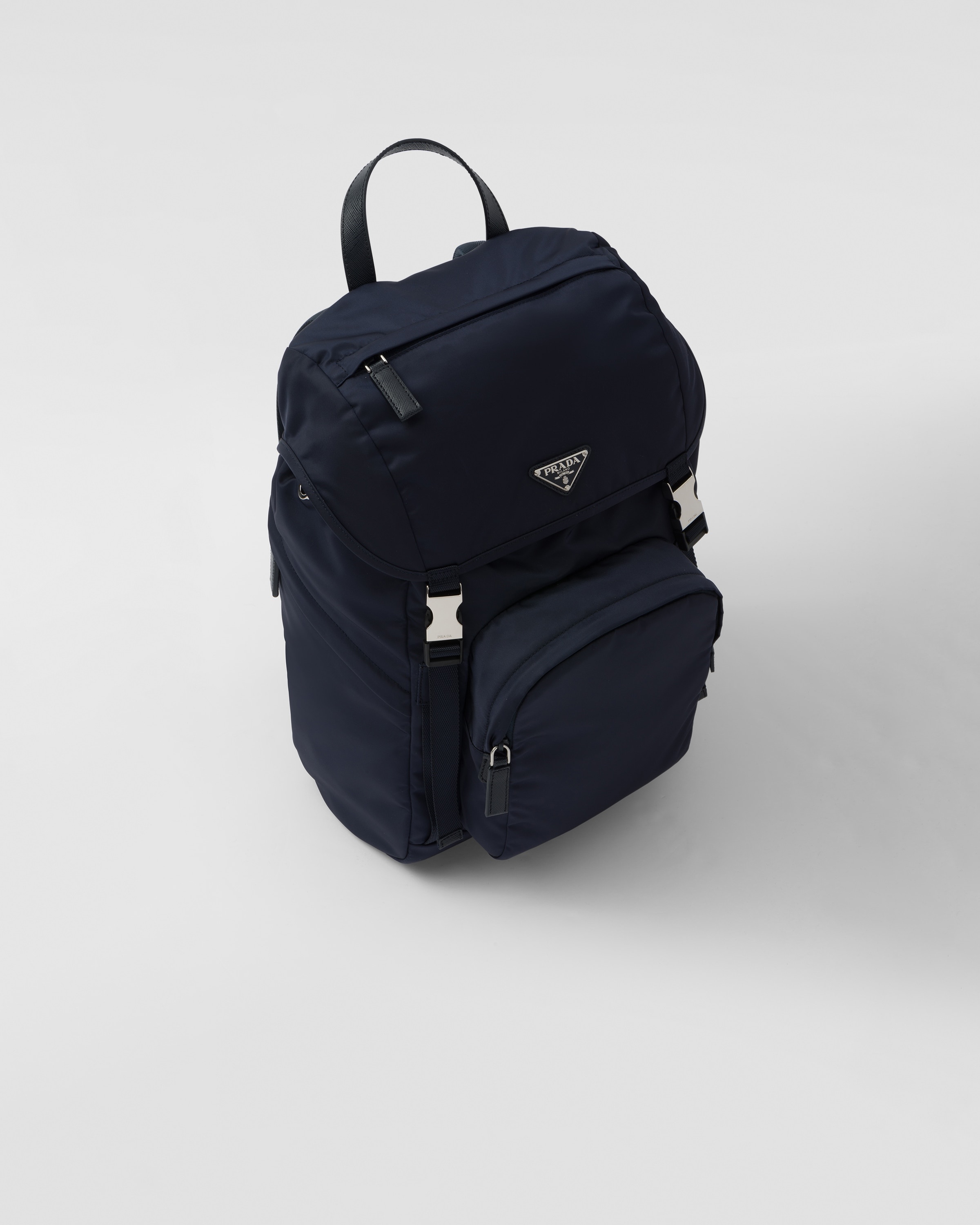 Re-Nylon and Saffiano leather backpack - 3