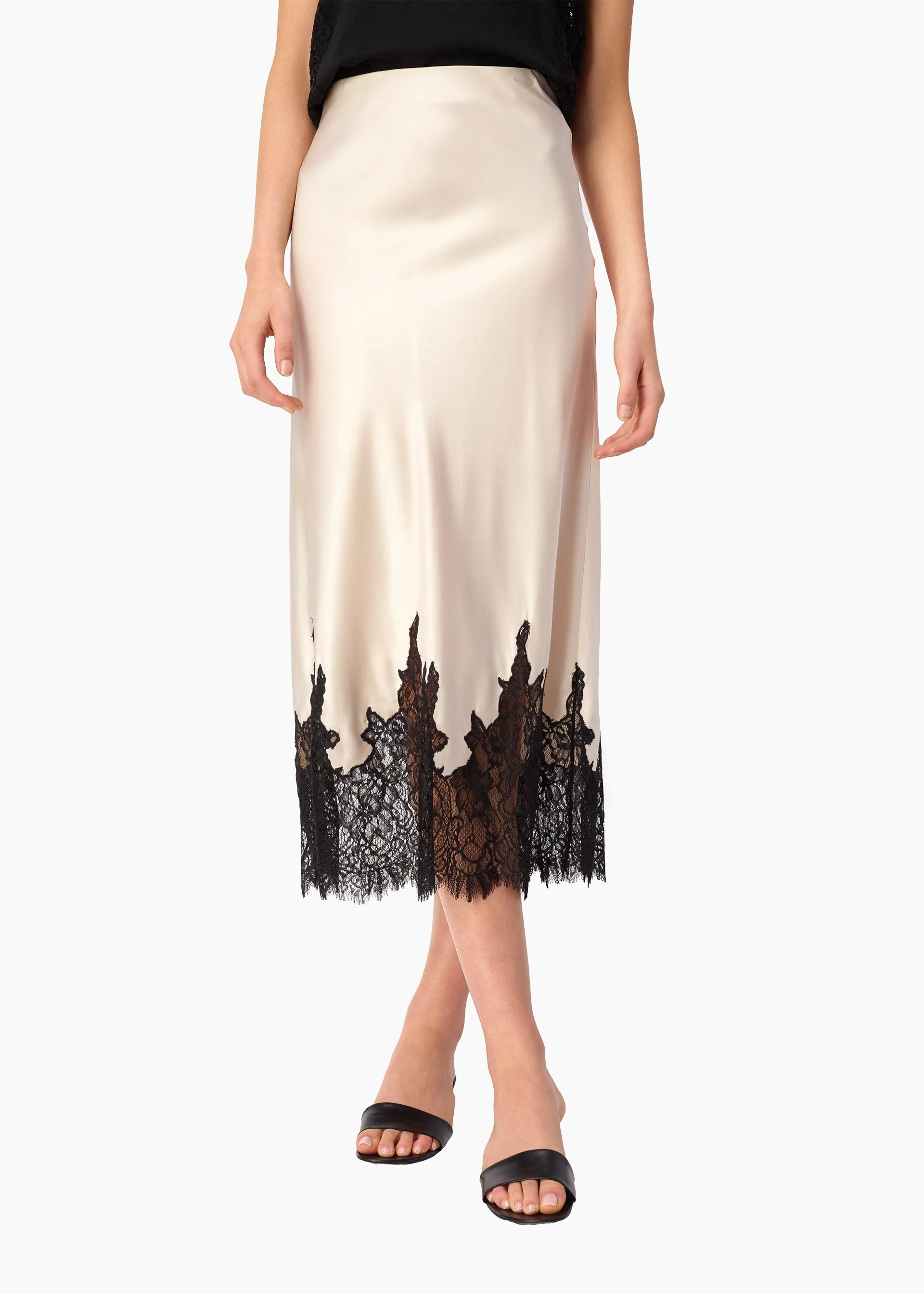 VIVIENNE SKIRT OAT/BLACK - 1