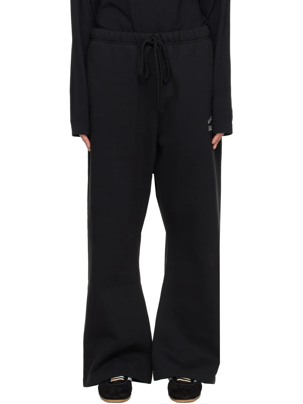 Black Flare Sweatpants - 1