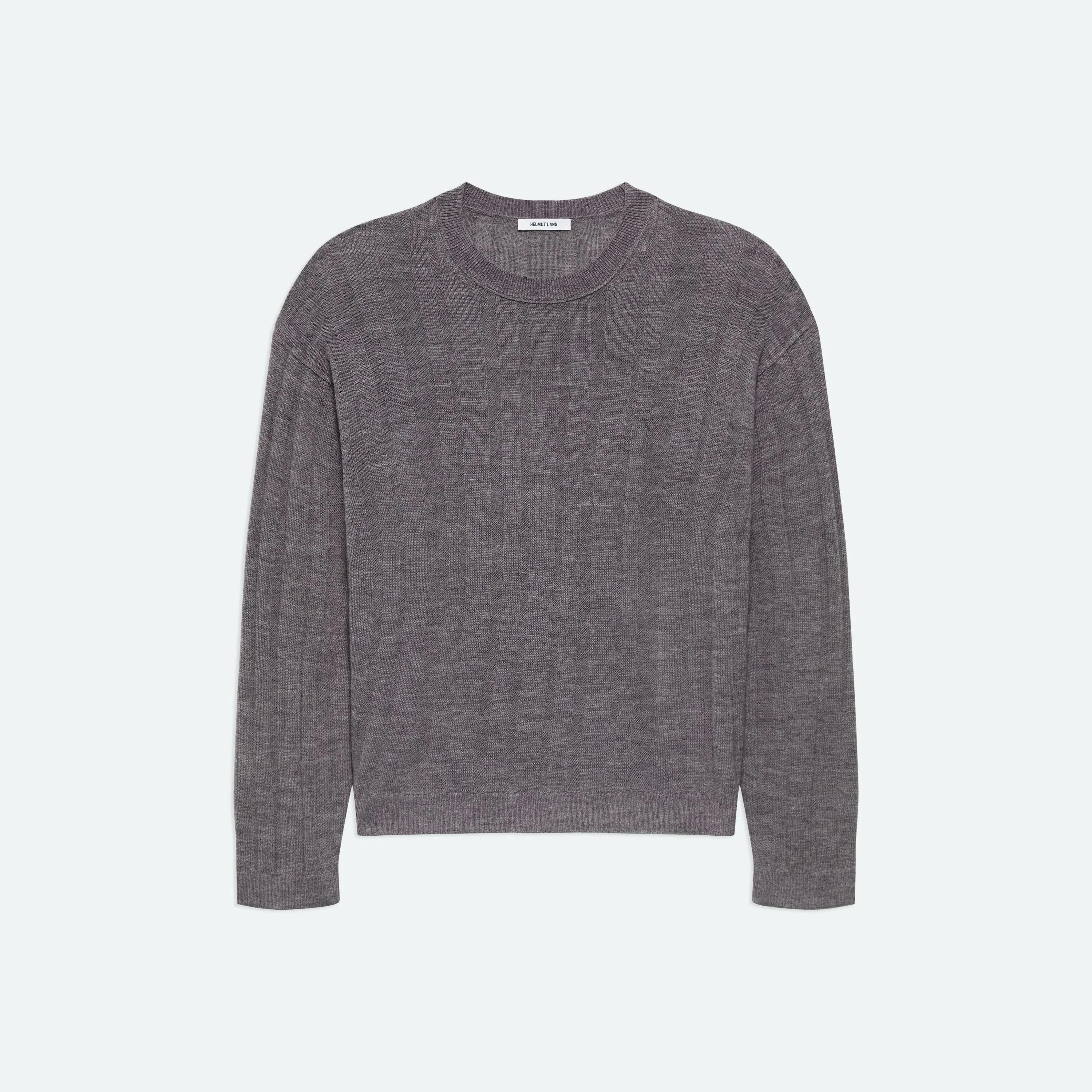 SHEER RIBBED CREW - 1