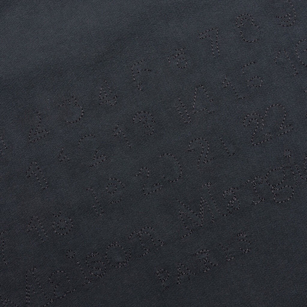 REVERSE APPLICATED STITCH LOGO SWEATSHIRT - WASHED BLACK - 3