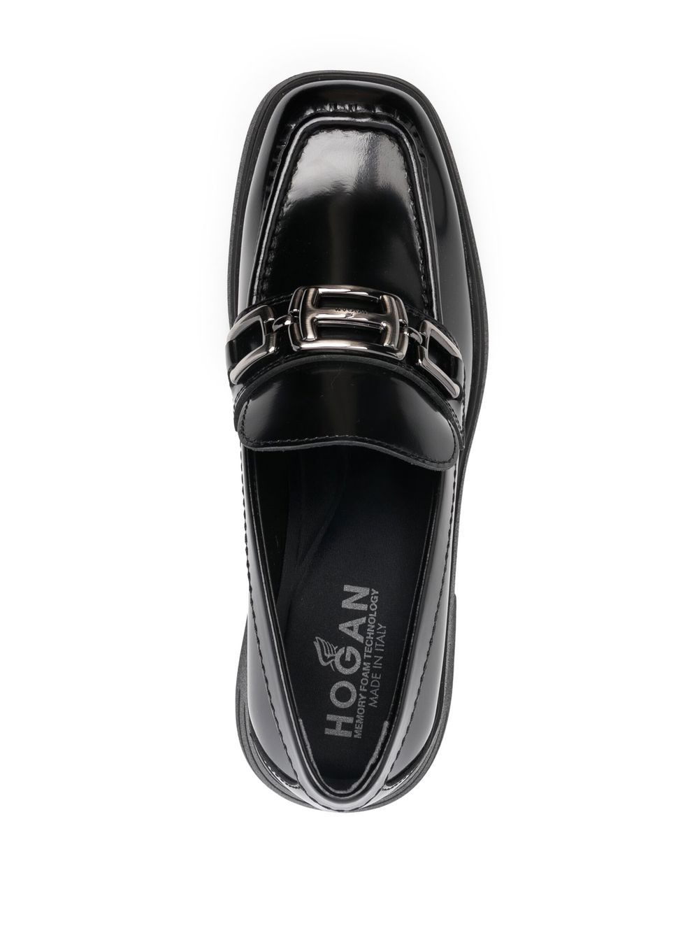 70mm chunky leather loafers - 4