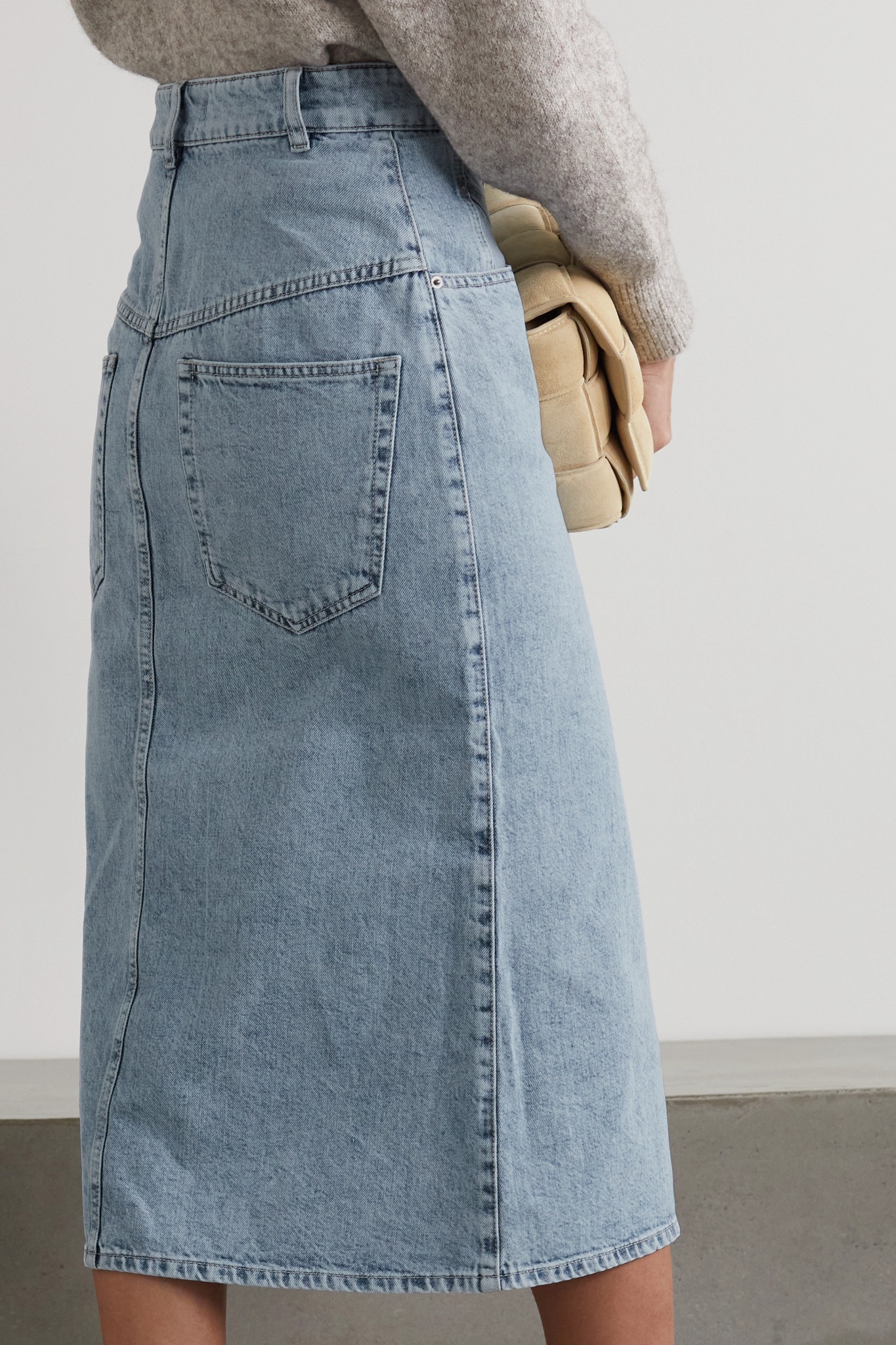 Dipoma denim midi skirt - 4