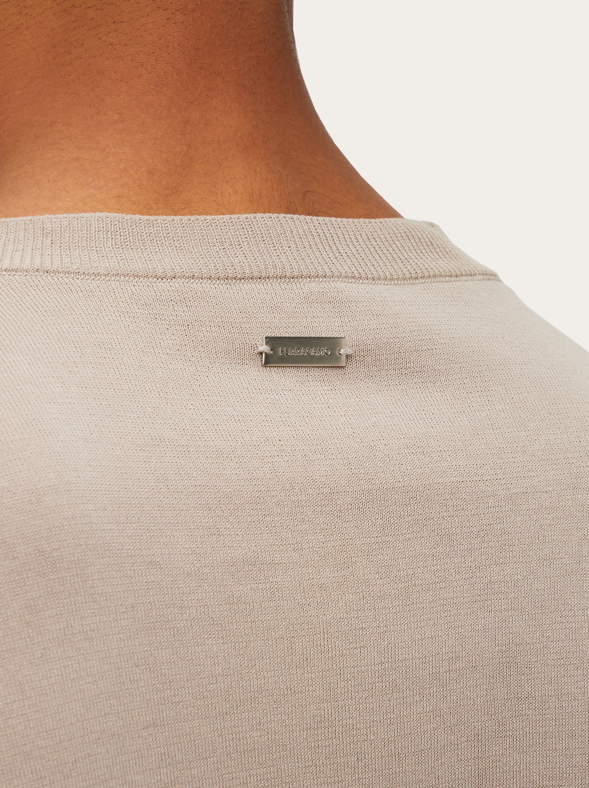 Layered crew neck sweater - 6