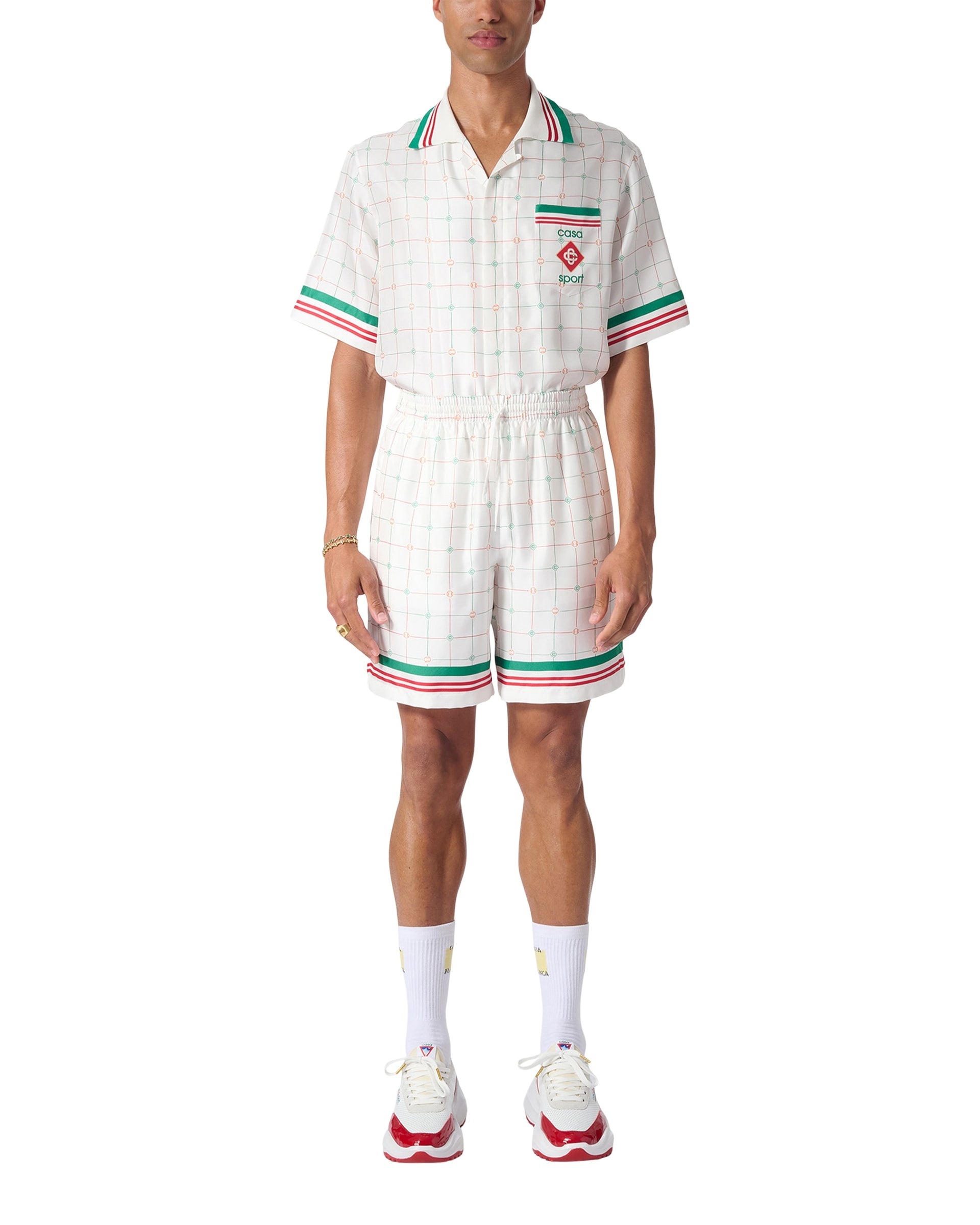 Tennis Club Check Silk Shorts - 4