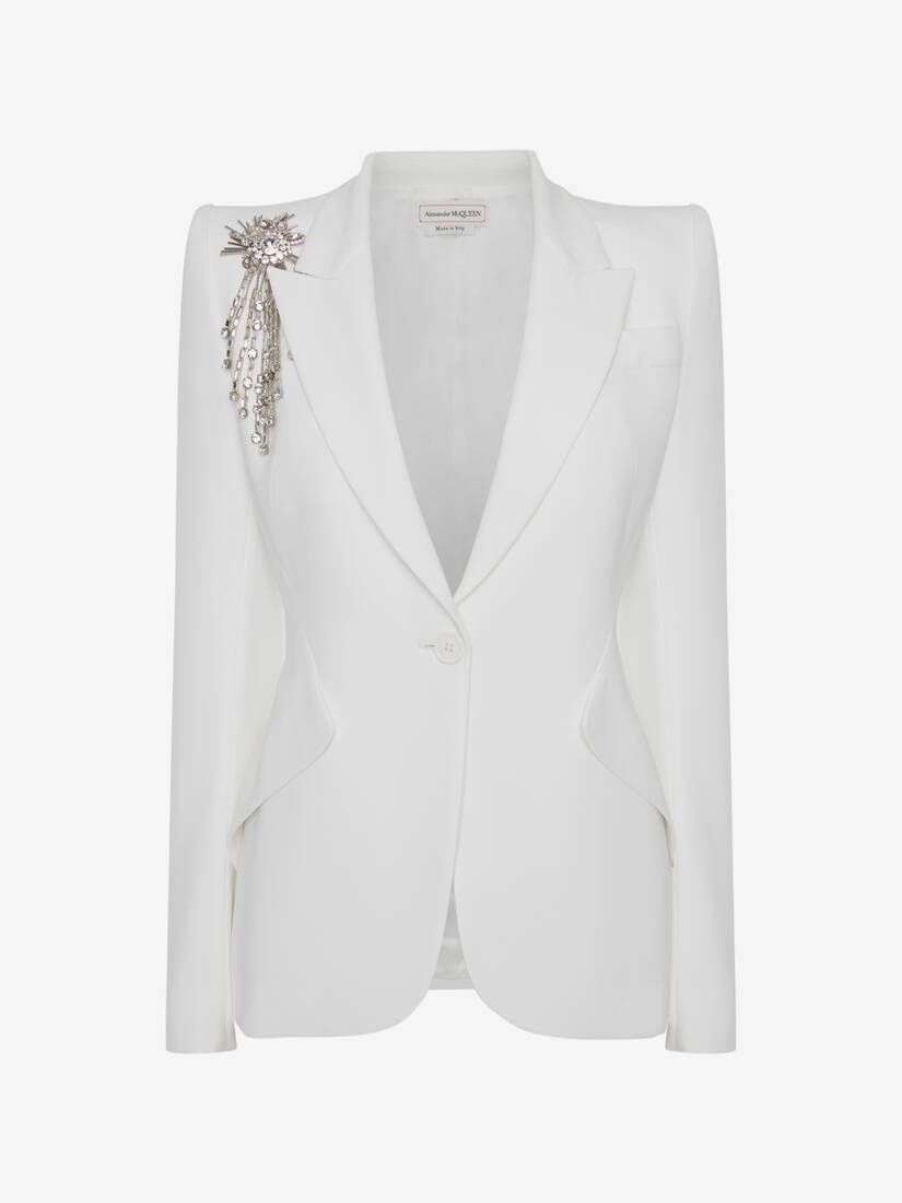 Women's Astral Jewel Peak Shoulder Jacket in Light Ivory - 1