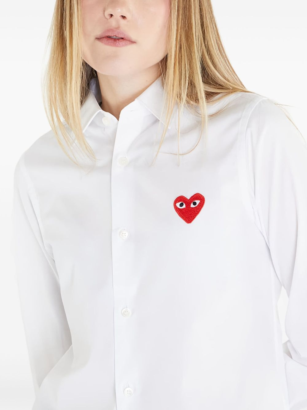 embroidered heart shirt - 4