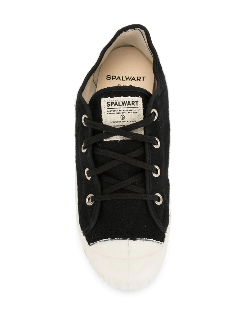 low top contrasting toe sneakers - 4