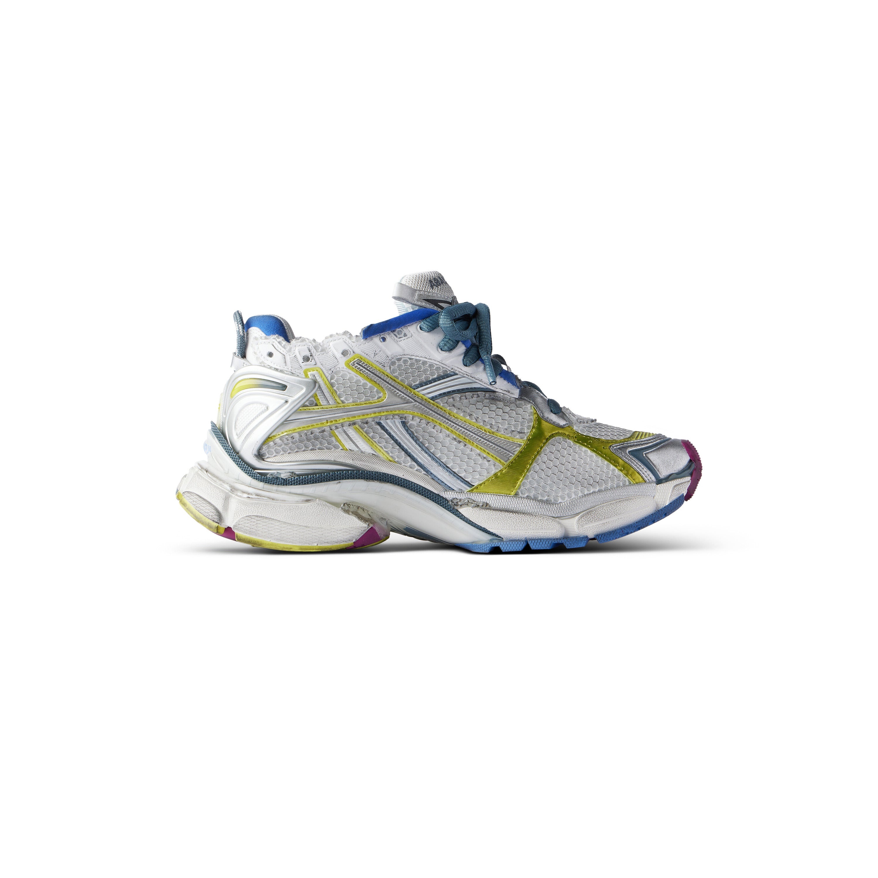 (WMNS) Balenciaga Runner Sneaker 'White Blue Purple' 772767W3RMU9547 - 2