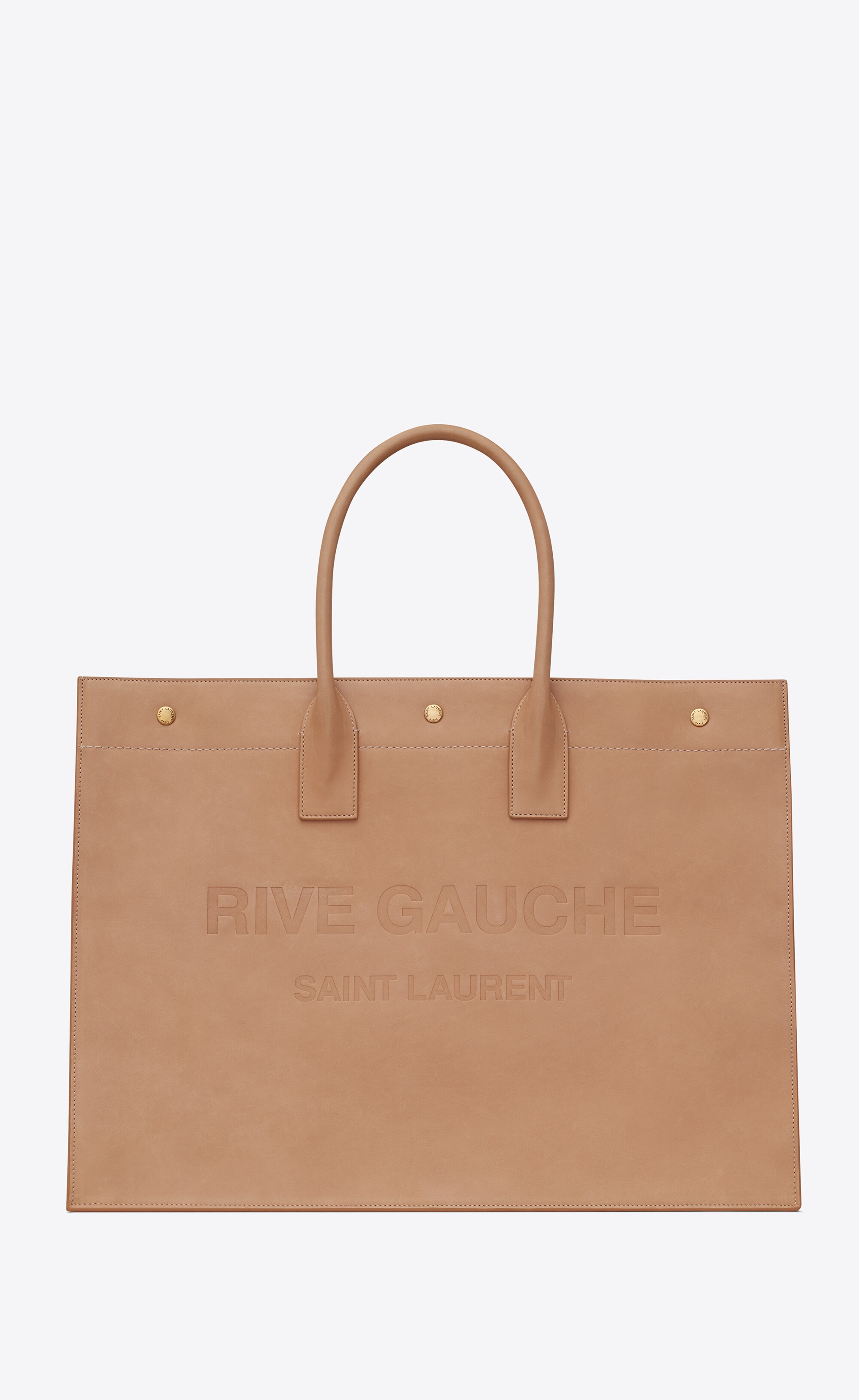 rive gauche large tote bag in smooth leather - 1