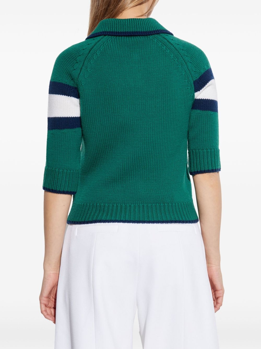 colour-block polo top - 4