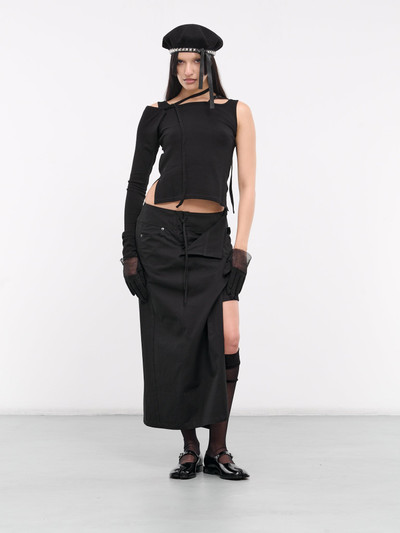 Yohji Yamamoto Lace-Up Maxi Skirt outlook