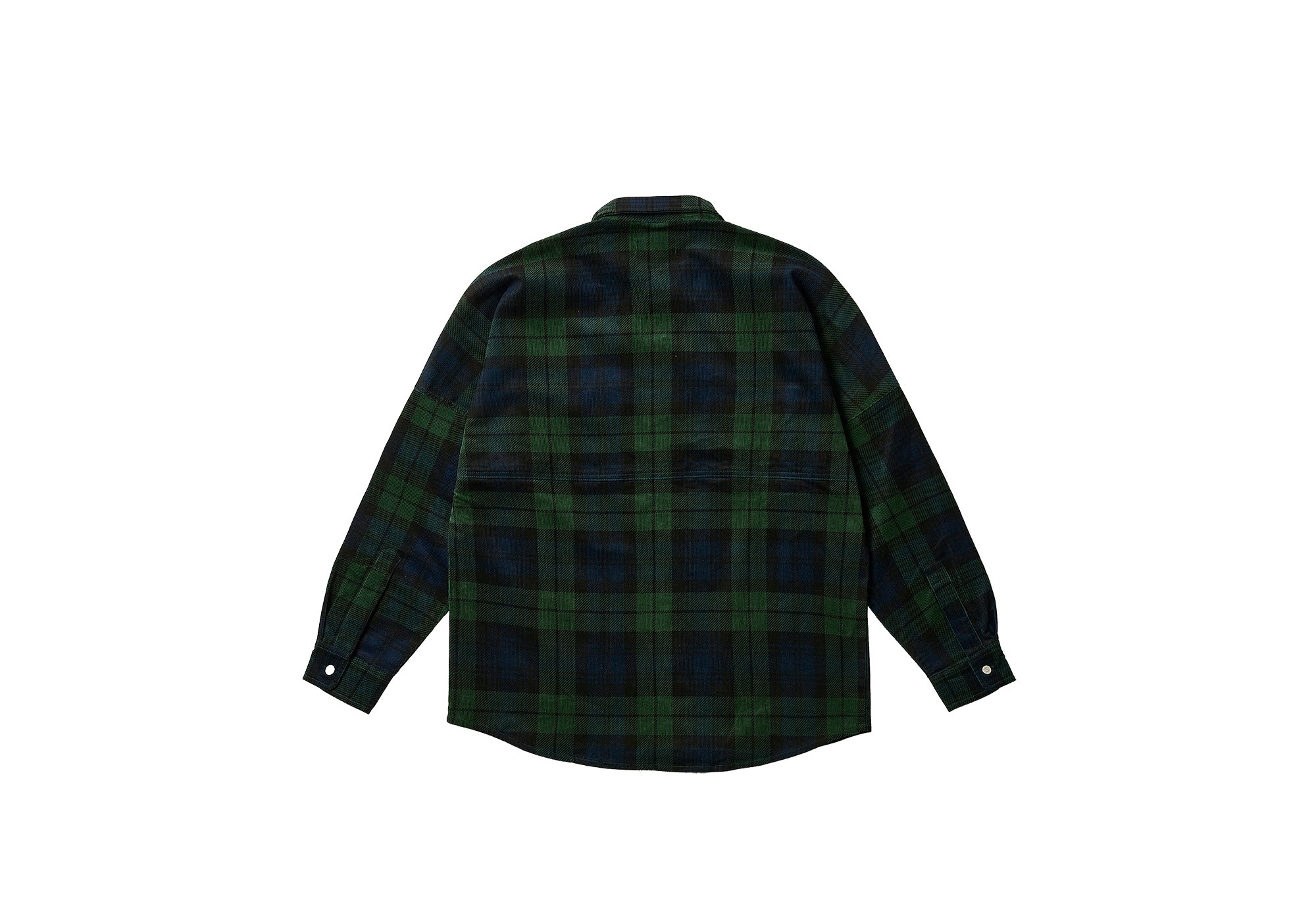 DROP SHOULDER CORD SHIRT TARTAN - 2