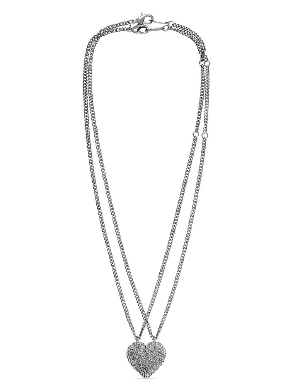 Lovelock rhinestone-embellished double necklace - 1