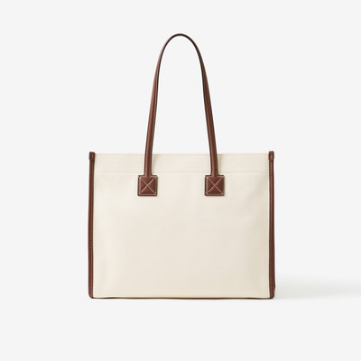 Burberry Small Two-tone Canvas and Leather Freya Tote outlook