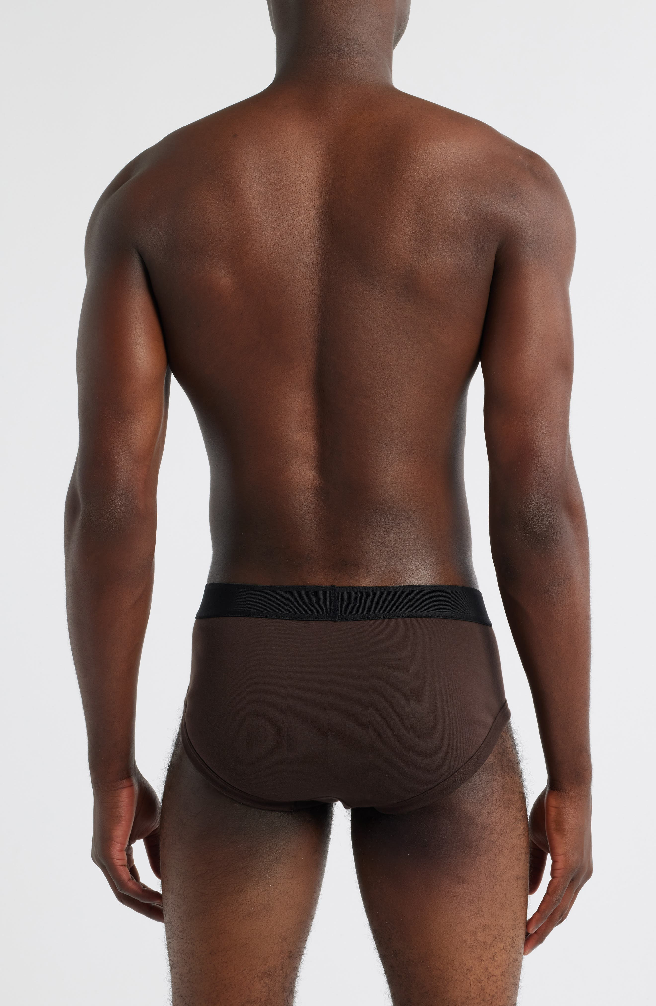 TOM FORD Cotton Stretch Jersey Briefs in Chocolate at Nordstrom - 2