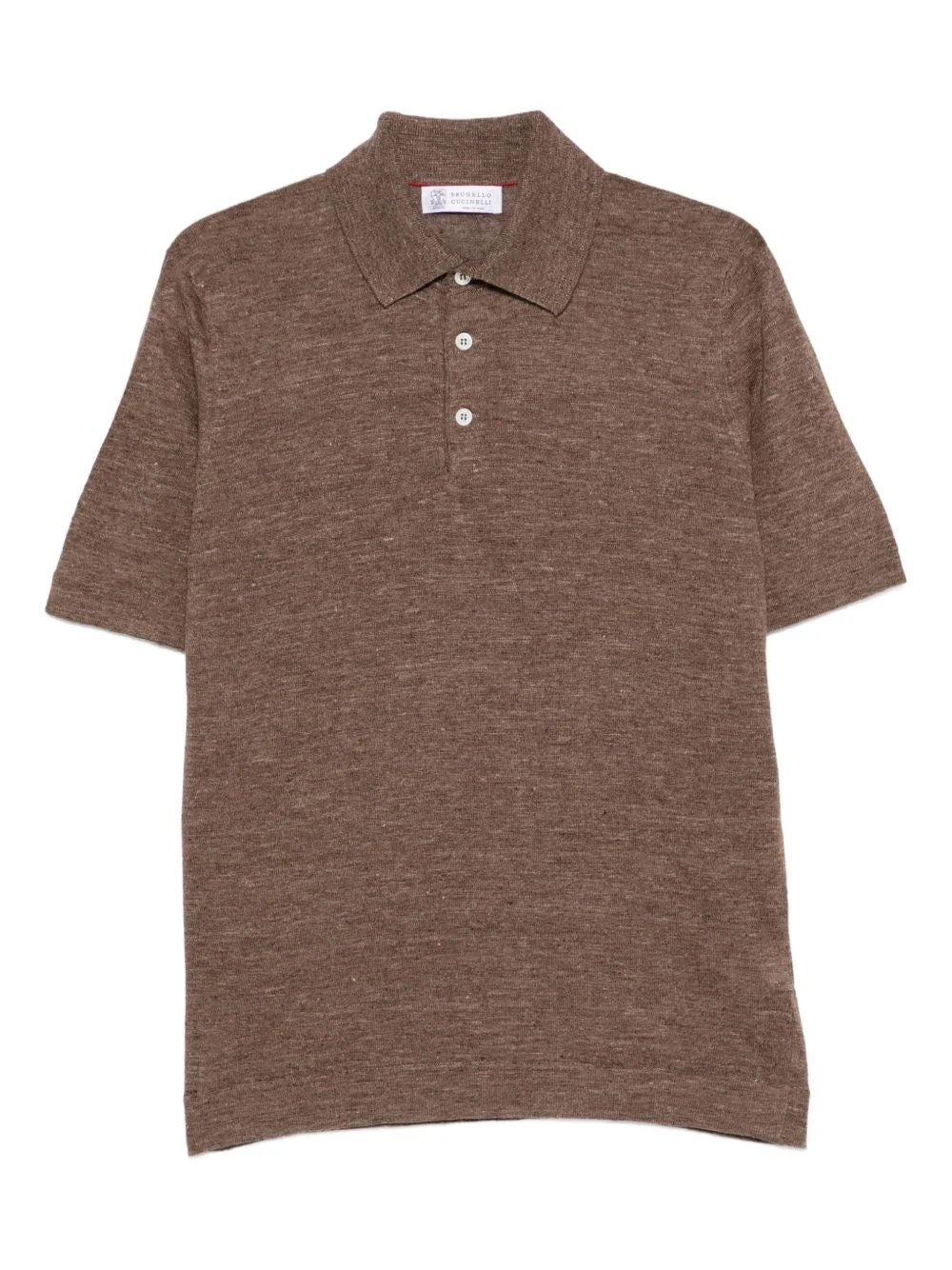 Brunello Cucinelli Men Linen And Cotton Blend Polo Shirt - 1