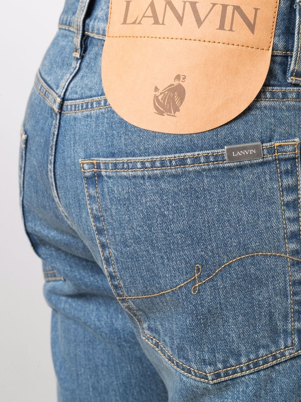 logo-patch denim jeans - 5