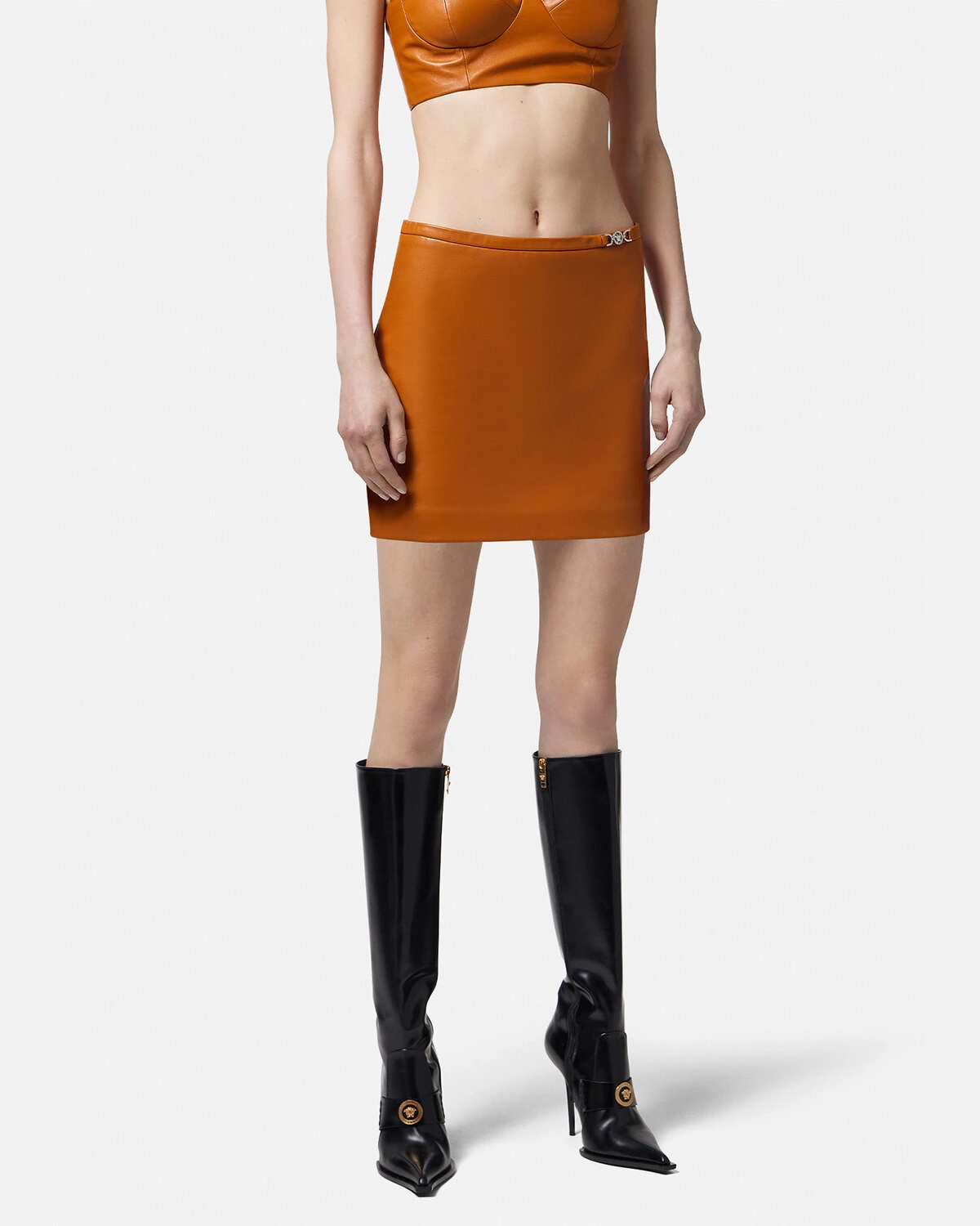 Leather Mini Skirt - 3