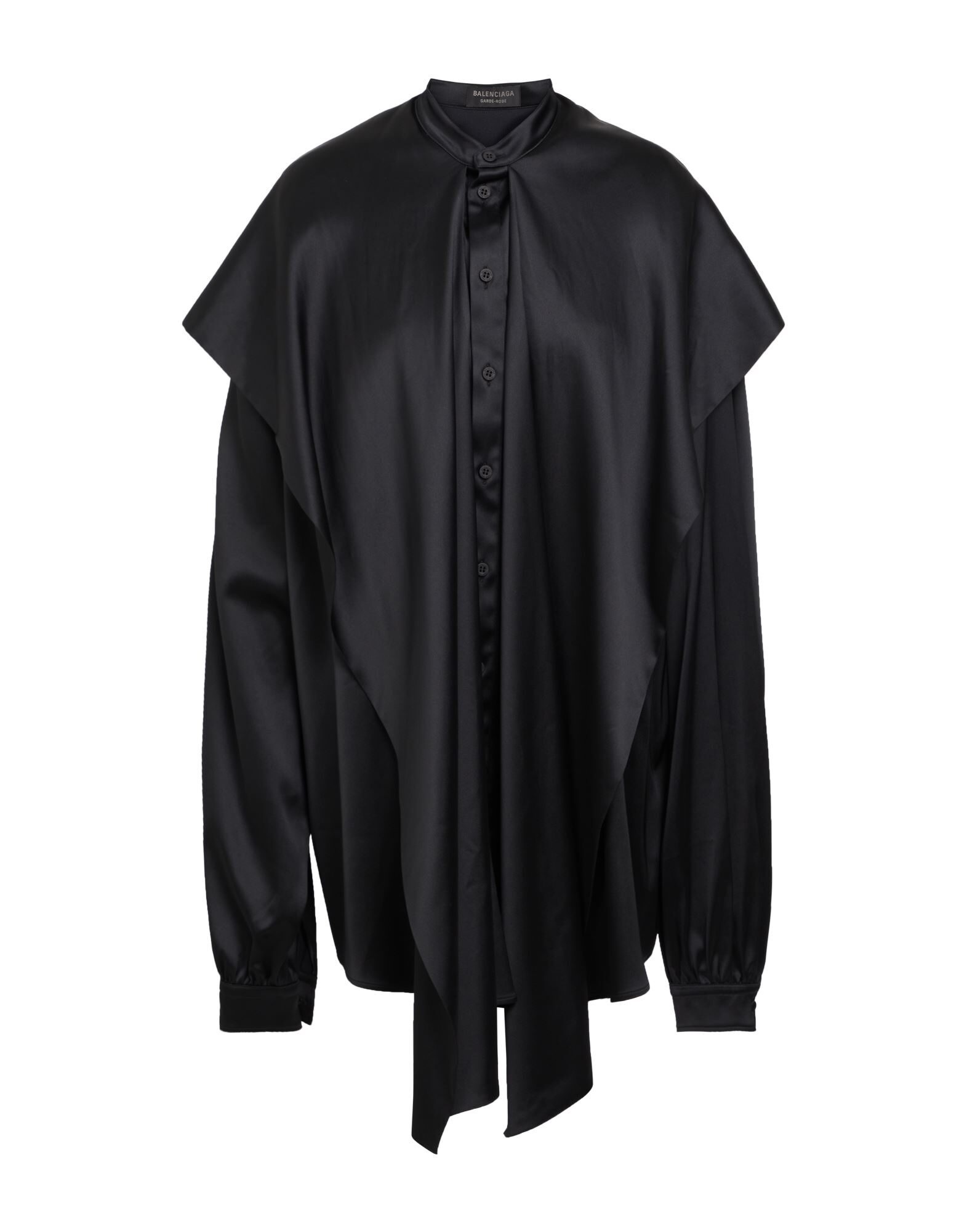 Black Women's Solid Color Shirts & Blouses - 1