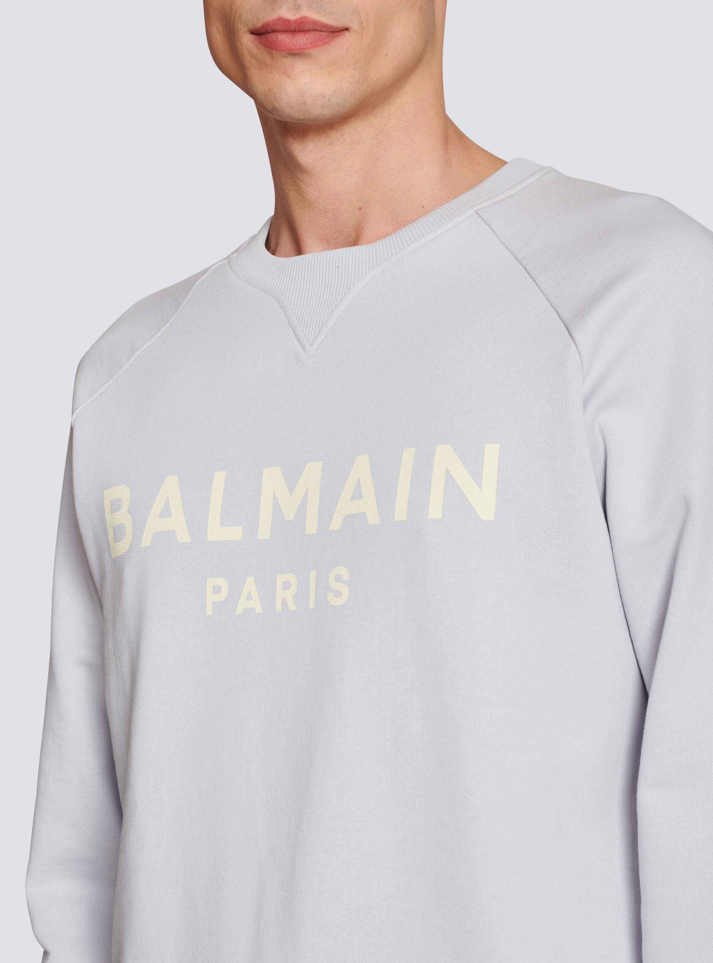 Cotton printed Balmain logo sweatshirt - 6