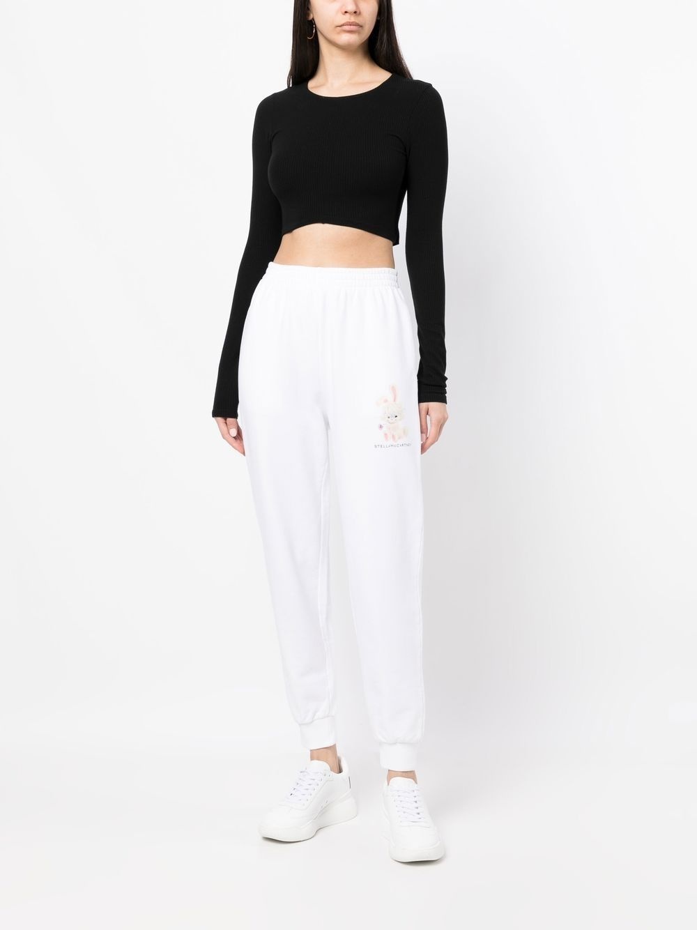 graphic-print tapered track pants - 2