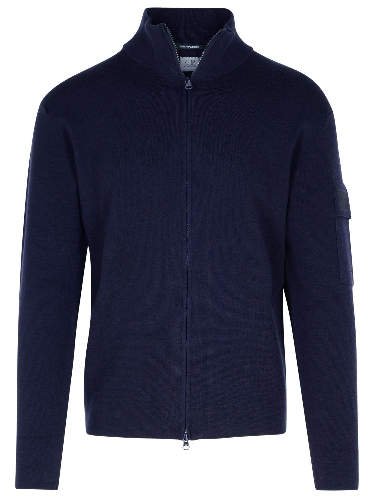 C.P. Company Blue Virgin Wool Blend Sweater Man - 1