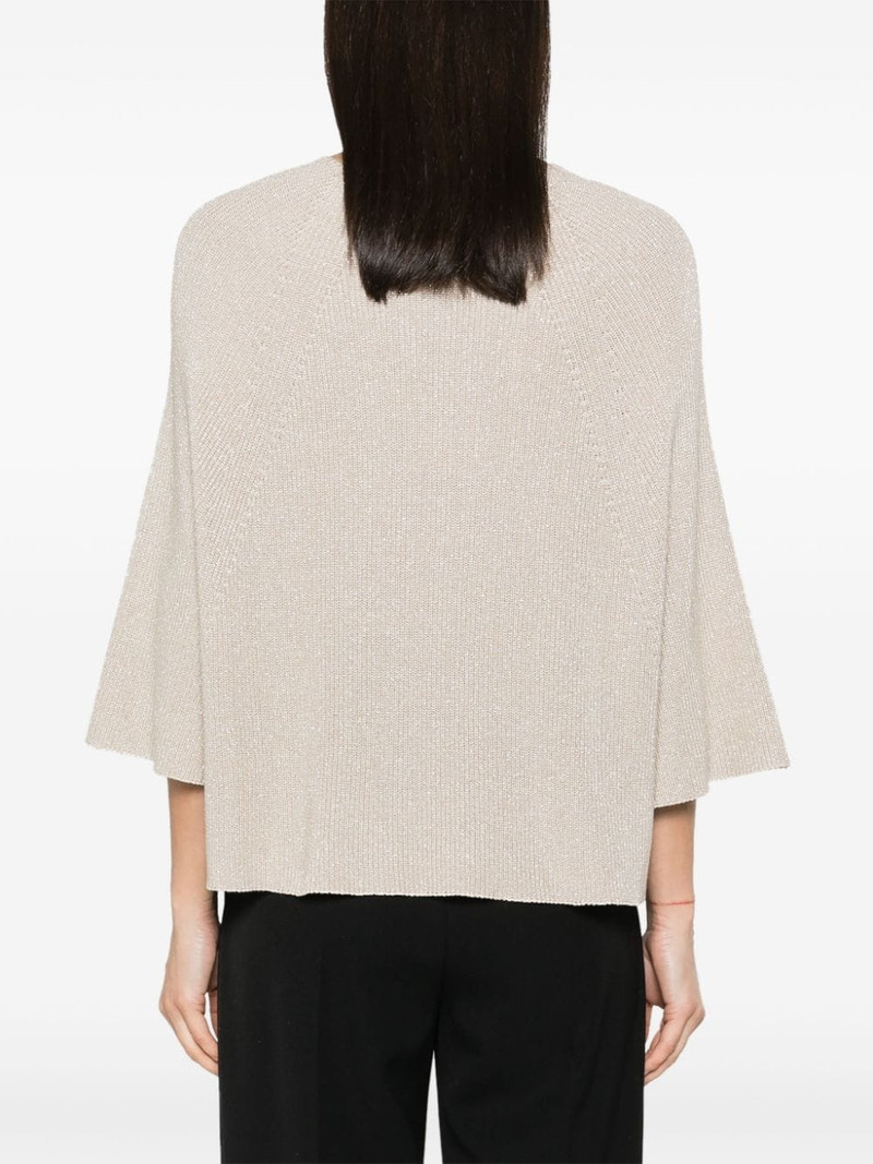 metallic-threading batwing-sleeves jumper 4
