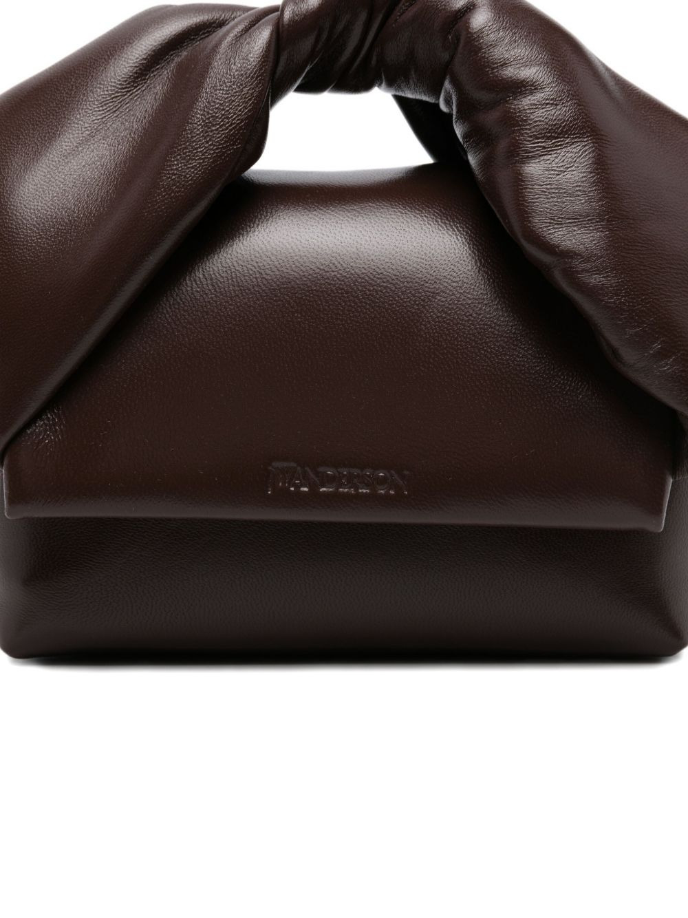 knotted leather tote bag - 4